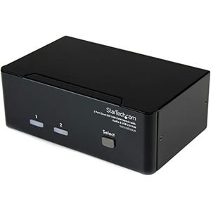 StarTech.com USB KVM Switch Dual DVI 2 Port met audio en USB 2.0 Hub Switch Display Toetsenbord Mouse (SV231DD2DUA)
