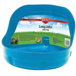 Super Pet Long John kattentoilet met hoge kant voor konijnen en fretten, willekeurige kleurkeuze