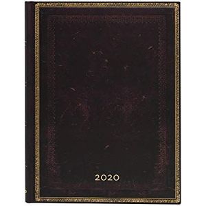 Paperblanks 12 maanden afsprakenkalender 2020, Marokkaans leer, zwart, achterkant, ultra (230 x 180 mm)