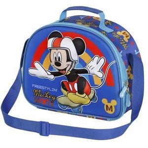 Disney Mickey Mouse Freestyle-3D Lunchtas, blauw, 25,5 x 20 cm, blauw, één maat, 3D-lunchtas Freestyle, Blauw, Freestyle 3D lunchtas