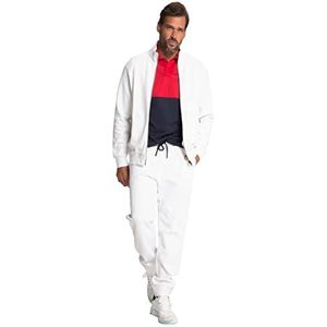 JP 1880 811581 Veste de survêtement Jay-PI pour homme, grande taille, grande taille, col montant, fermeture éclair, manches longues Raglan L-8XL, blanc neige, XXL