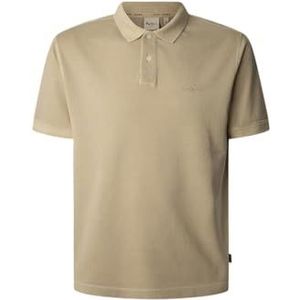Pepe Jeans New Oliver Gd Poloshirt voor heren, Bruin (lichtbeige)