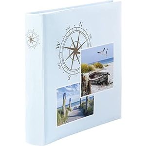 Hama Groot formaat fotoalbum ""Compass"" (herinneringsalbum reizen, vakantie, familie, cadeau-idee, 30 x 30 cm, 100 witte pagina's om te personaliseren en op te plakken, 400 foto's 10 x 15 cm),