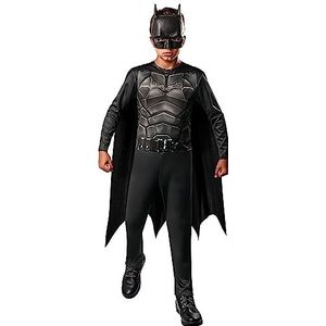 RUBIE'S Officieel DC – The Batman – kostuum voor kinderen FIlm The Batman – maat 5 tot 7 jaar, zwart – kostuum met overall met lange mouwen, cape met klittenbandsluitingen en masker