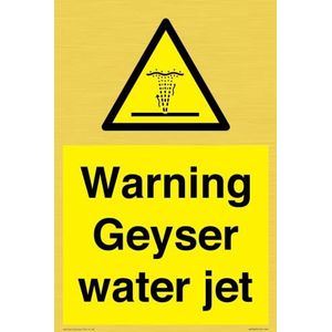 Geyser Water Jet waarschuwingsbord 200 x 300 mm A4P