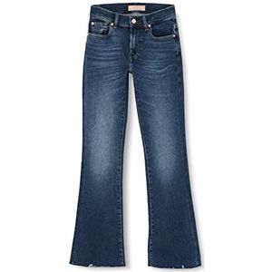 7 For All Mankind TAILORLESS bootcut broek vintage luxe met Worn Out Hem broek middelblauw regular medium blauw, middenblauw