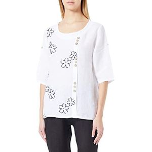 Bonamaison TRLSC101504 blouse, wit, 36 dames, wit, 36, Wit.