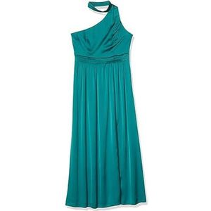 Little Mistress Anja Kingfisher asymmetric halter maxi jurk avondjurk dames turquoise (Blue Kingfisher 001), 40, turquoise (Blue Kingfisher 001)