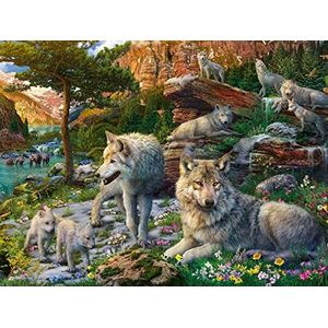 Ravensburger - Puzzel wolven in het voorjaar, 1500 stukjes, puzzels voor volwassenen
