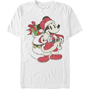 Disney Just Santa Micky heren-T-shirt, wit, S, Wit