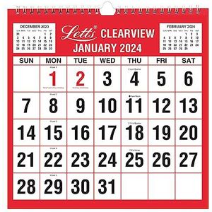 Letts Clearview Maandelijkse kalender 2024