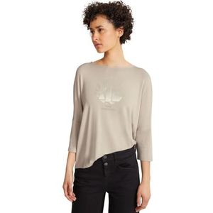 STREET ONE T-shirt à manches 3/4 pour femme A321040, Sable léger et lisse, 42