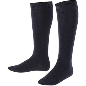 FALKE Comfort Wool K KH effen lange wollen sokken, 1 paar, uniseks kindersokken, blauw (Dark Marine 6170), 19-22, Blauw (Dark Marine 6170)