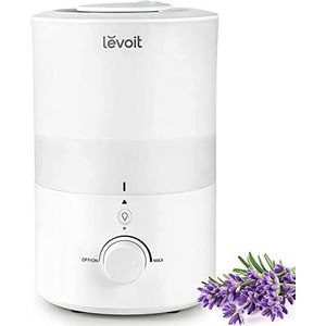 LEVOIT Top-Fill luchtbevochtiger, 3 l, 25 uur batterijduur, 28 dB, ultrasoon stil, met nachtlampje, automatische uitschakeling, sproeier, 360 graden mondstuk, koude nevel, BPA-vrij, voor dubbele kamer