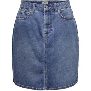 ONLY Onlwonder Hw Dnm Skirt Pim Noos Jeansrok voor dames (1 stuk), Blauw