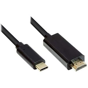 Good Connections Adapterkabel USB-C stekker naar HDMI 2.0 4K / UHD @ 60Hz koperen kabel zwart 3m