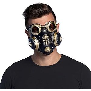 Boland 97596 Gas Master gezichtsmasker voor carnaval en Halloween, horrormasker, kostuumaccessoires, accessoires voor carnaval
