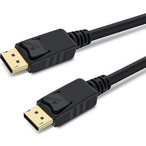 PremiumCord DisplayPort kabel, 1.3/1.4, M/M, 3 m, DisplayPort naar DisplayPort, 32,4 Gbit/s, video tot 8K bij 30 Hz, 5K bij 60 Hz, 4K bij 120 Hz, 2160p, HDCP 2.2, vergulde stekkers, zwart.