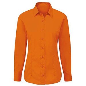 Alexandra STC-NF90OR-26 Easy Care damesshirt met lange mouwen effen 65% polyester 35% katoen maat 26 oranje