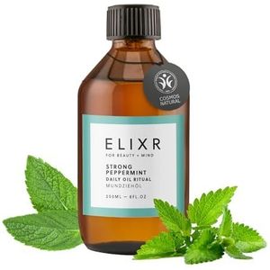 ELIXR - Strong Peppermint Bio mondolie - Pepermunt - Natuurlijk Ayurvedisch mondwater - Tandolie, mondolie en mondspoelolie bekend uit Grot des Lions - Olie