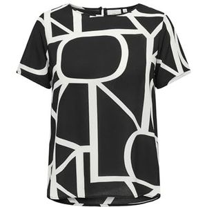 ONLY Carvica Life Ss Top Wvn Noos T-shirt voor dames, Zwart 26