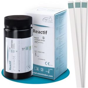 Reactif diabetes urinetest - 100 glucose parameter urineteststrips met kleurschaal voor diabetici en voor algemene gezondheidscontrole
