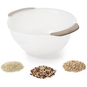 OXO Good Grips rijst- en graanvergiet - keukenhulp - 15,4 x 23,3 x 13,9 cm - grijs