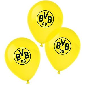 Amscan 9908533 BVB ballonnen grootte 27,5 cm Borussia Dortmund latex decoratie voetbal party fans verjaardag
