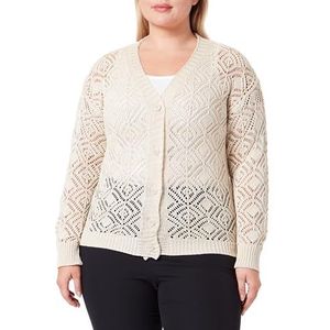 LEOMIA Cardigan en tricot pour femme 10426983-le02, crème, XL, crème, XL