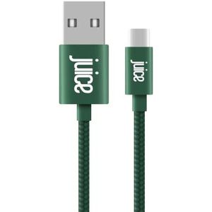 Juice USB type C kabel 2m | oplaad- en synchronisatiekabel voor Samsung Galaxy S21 S20, S10, S9, S8, S20 Plus, Huawei P30, P20, Sony, Apple iPad 2020, Pro 2020, Air 20 | groen | Amazon exclusief