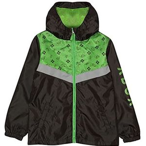 Xbox Mac for Boys, Xbox Controller Print, polyester regenjas met capuchon, officiële merchandise, leeftijd 5 tot 15 jaar, Groen/Zwart
