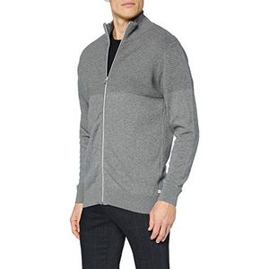 KRONSTADT Declan Zip Cardigan voor heren, antraciet, maat S, Anthrazit