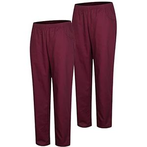 MISEMIYA - Set van 2 - uniseks sanitaire broeken - medisch uniform - werkbroek - werkbroek - artikelnummer 8312 x 2 stuks, granaat 21, 3XL, Granaat 21