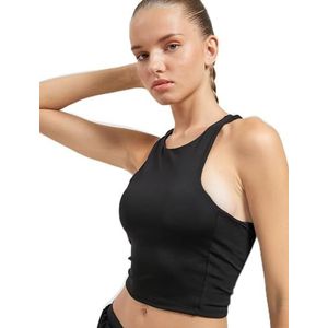 Koton Soutien-gorge de sport non rembourré pour femme, Noir (999), L