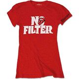 Rolling Stones The No Filter Header Logo T-shirt voor dames, Rood