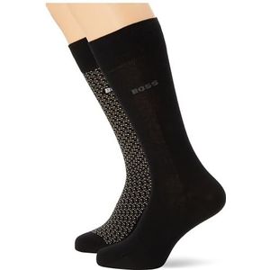 BOSS 2p Rs Minipattern Cc Regular Socks heren, ZWART1