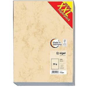 SIGEL T1081 briefpapier, 21 x 29,7 cm, 90 g/m², beige marmer, 250 vellen