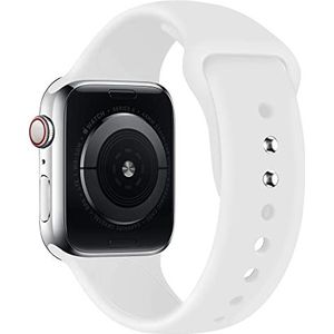 lopolike Compatibel met Apple Watch Band 38/40/41 mm, zachte siliconen reservearmband voor iWatch Series 8 SE 7 6 5 4 3 2 1 wit, extra lang, zwart, grijs 38/40/41 mm, Zwart/Grijs, 38/40/41mm