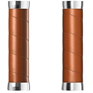 Brooks Slender Leather Grips (130 + 130 mm) – Honey-New22 stuur voor volwassenen, uniseks, goud, standaard