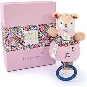 Doudou et Compagnie - Boh'aime - DC4022 muziekdoos met reekalf - roze - 20 cm - geboortecadeau - mooie geschenkdoos
