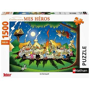 Puzzel 1500 stukjes - Het banket / Asterix - Nathan - puzzel voor volwassenen - vanaf 14 jaar