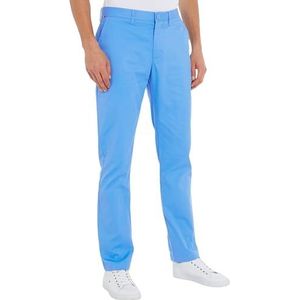 Tommy Hilfiger Chino Denton 1985 Pima katoenen geweven broek voor heren, Blauwe spell