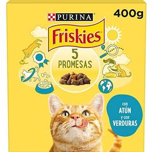 Purina Friskies voor volwassen katten, tonijn en groenten, 20 x 400 g