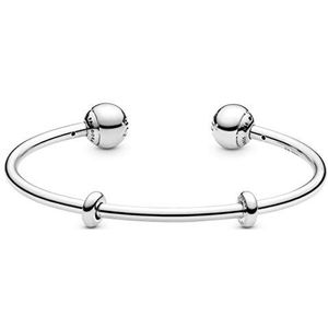 Pandora moments open armband, 17,5cm, emaille, zonder steen