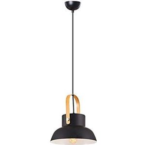 Homemania Hanglamp Buck staande lamp plafondlamp zwart, hout metaal, 24 x 24 x 120 cm, 1 x E27, max. 40 Watt 8698522563404