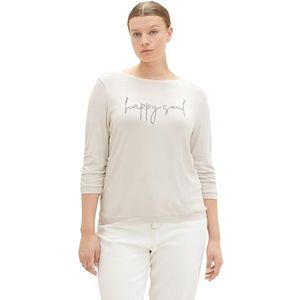 TOM TAILOR T-shirt grande taille pour femme, 32398 - Nuages gris mélangé, 52/grande taille