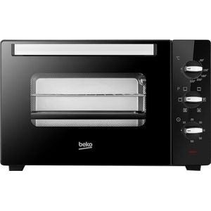 Beko - BMOF38B - Elektrische oven, geventileerd koken, 38 liter, 1600 W, 4 functies, timer 60 min, temperatuur tot 220° - zwart, 11,4 kg