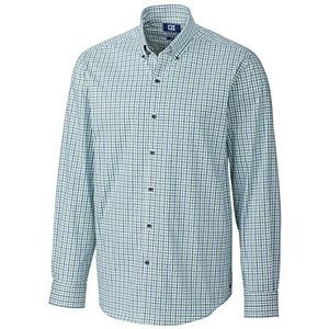 Cutter & Buck Soar Mini-overhemd voor heren, geruit, lange mouwen, knoopsluiting, indigo, L, Indigo