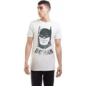 dc comics batman vintage heren t-shirt, beige (Natural Nal)