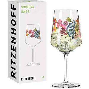 Sommerdauw #6 aperitief glas, kristalglas, 544 milliliter, groen, rood